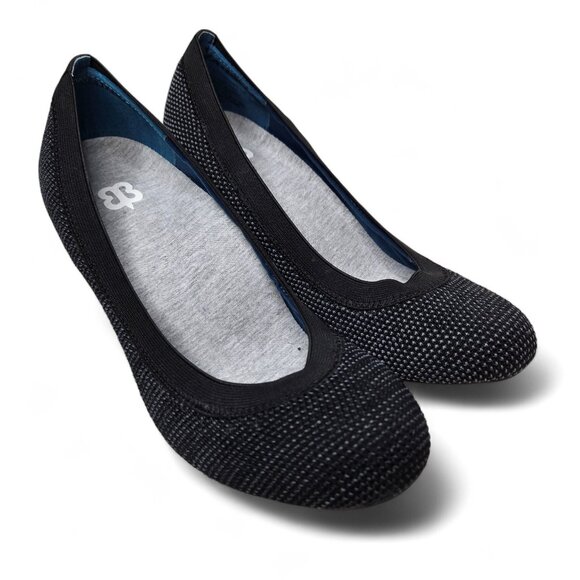 Betabrand Shoes - Betabrand Late to the Gate Knit Pumps Women Black Grey Memory Foam Insole Cozy 8